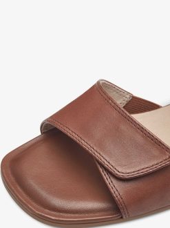 Tamaris Sandale A Talon En Cuir - Marron | Des Sandales