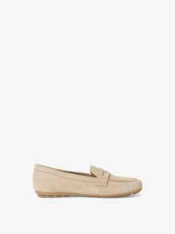 Tamaris Mocassin En Cuir - Beige | Chaussures Basses Et Pantoufles