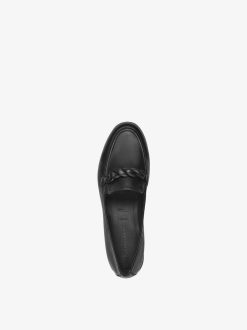 Tamaris Babouche En Cuir - Noir | Chaussures Basses Et Pantoufles