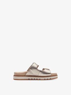 Tamaris Mule En Cuir - Or | Mules