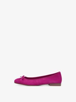 Tamaris Ballerine En Cuir - Rose | Ballerines