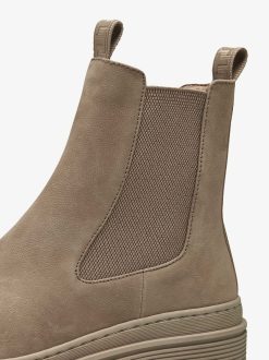 Tamaris Bottine Chelsea En Cuir - Marron | Bottines