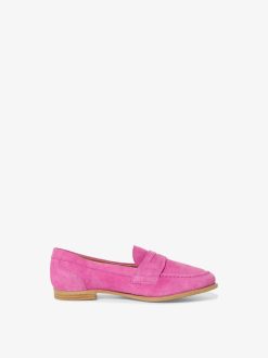 Tamaris Babouche En Cuir - Rose | Chaussures Basses Et Pantoufles