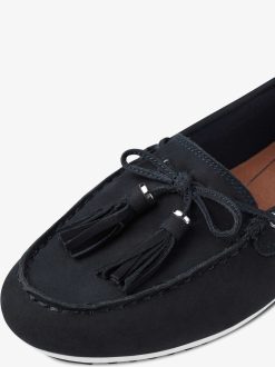 Tamaris Mocassin En Cuir - Bleu | Chaussures Basses Et Pantoufles