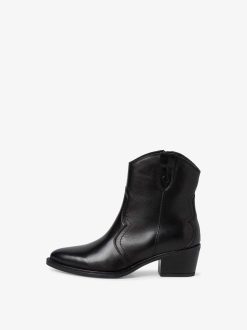 Tamaris Bottine En Cuir - Noir | Bottines