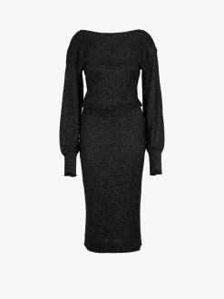 Tamaris Robe Tricotee - Noir | Robes Et Jupes