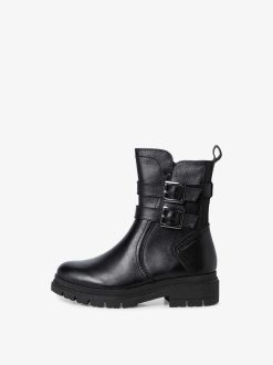 Tamaris Bottine En Cuir - Noir | Bottines