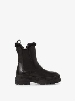 Tamaris Bottine En Cuir - Doublure Chaude Noire | Bottines