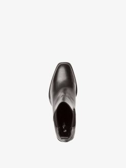 Tamaris Bottine Chelsea En Cuir - Noir | Bottines