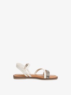 Tamaris Sandale En Cuir - Blanc | Des Sandales