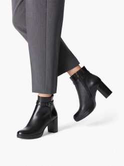 Tamaris Bottine En Cuir - Noir | Bottines