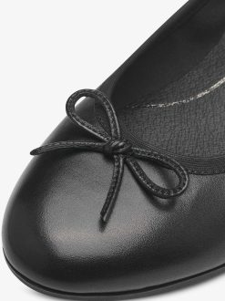 Tamaris Ballerine En Cuir - Noir | Ballerines