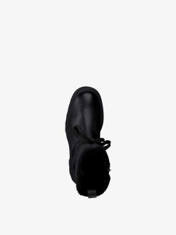 Tamaris Bottine En Cuir - Doublure Chaude Noire | Bottines