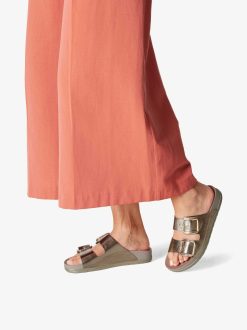 Tamaris Mule En Cuir - Or | Mules