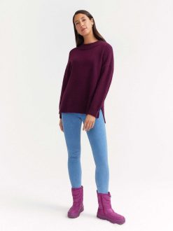 Tamaris Pull Tricote - Violet | Sweats Et Sweats A Capuche