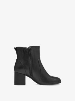 Tamaris Bottine En Cuir - Noir | Bottines