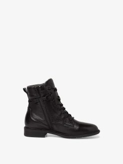 Tamaris Bottine En Cuir - Noir | Bottines