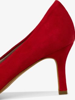 Tamaris Escarpins En Cuir - Rouge | Pompes