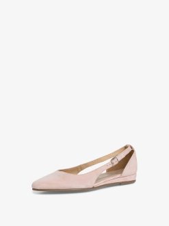 Tamaris Ballerine En Cuir - Rose | Ballerines