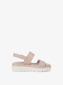 Tamaris Sandale En Cuir - Rose | Des Sandales