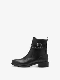 Tamaris Bottine En Cuir - Noir | Bottines