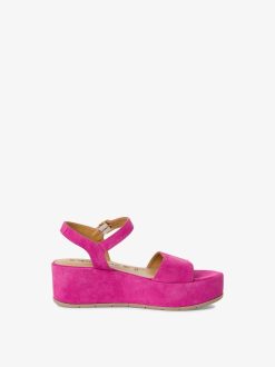 Tamaris Sandale A Talon En Cuir - Rose | Des Sandales