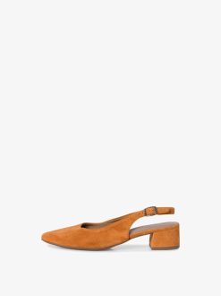 Tamaris Escarpins A Bride En Cuir - Orange | Pompes