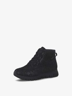 Tamaris Bottine En Cuir - Noir | Bottines