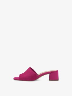 Tamaris Mule En Cuir - Rose | Mules