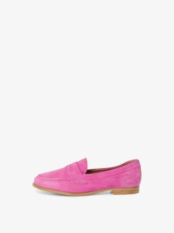 Tamaris Babouche En Cuir - Rose | Chaussures Basses Et Pantoufles