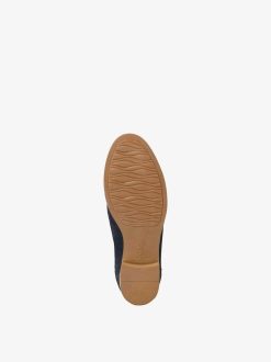 Tamaris Babouche En Cuir - Bleu | Chaussures Basses Et Pantoufles