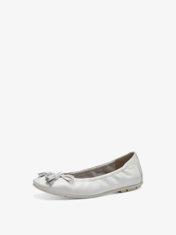 Tamaris Ballerine En Cuir - Blanc | Ballerines