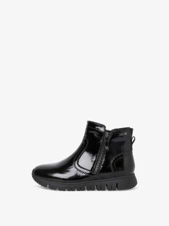 Tamaris Bottine En Cuir - Noir | Bottines