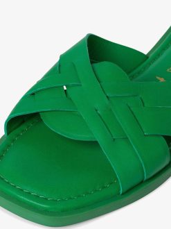 Tamaris Mule En Cuir - Vert | Mules