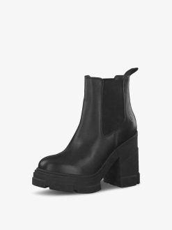 Tamaris Bottine En Cuir - Noir | Bottines