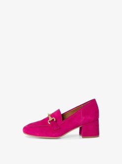 Tamaris Trotteur En Cuir - Rose | Chaussures Basses Et Pantoufles