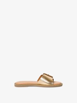 Tamaris Mule En Cuir - Or | Mules