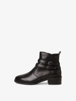 Tamaris Bottine En Cuir - Noir | Bottines