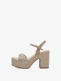 Tamaris Sandale A Talon - Beige | Des Sandales