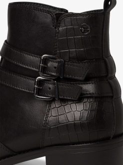 Tamaris Bottine En Cuir - Noir | Bottines