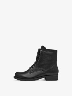 Tamaris Bottine En Cuir - Noir | Bottines