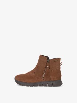 Tamaris Bottine En Cuir - Marron | Bottines