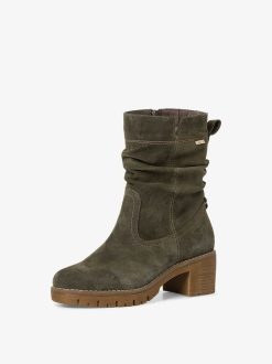 Tamaris Bottine En Cuir - Vert | Bottines