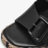 Tamaris Sandale A Talon En Cuir - Noir | Des Sandales