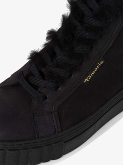 Tamaris Bottine En Cuir - Doublure Chaude Noire | Bottines