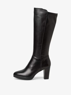 Tamaris Bottes En Cuir - Noir | Bottes