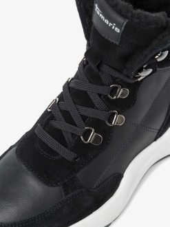 Tamaris Bottine En Cuir - Doublure Chaude Noire | Bottines