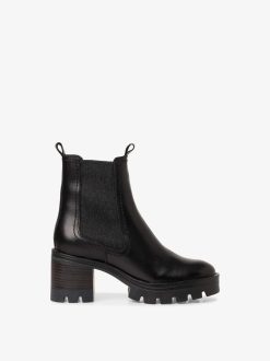 Tamaris Bottine Chelsea En Cuir - Noir | Bottines