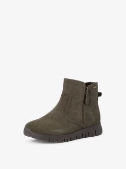 Tamaris Bottine En Cuir - Vert | Bottines