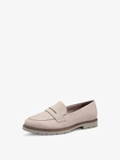 Tamaris Babouche En Cuir - Beige | Chaussures Basses Et Pantoufles